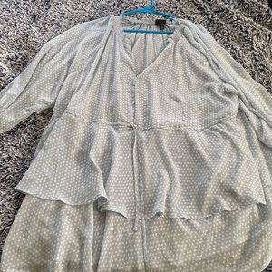 Sheer blue blouse